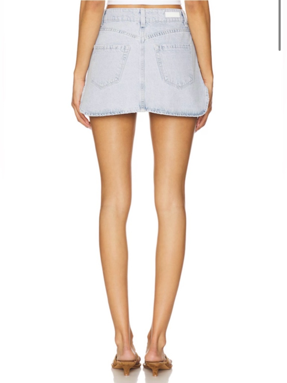 NWT- BLANKNYC Denim Wrap Mini Skirt, Tea Break, Size 27 - Picture 4 of 12